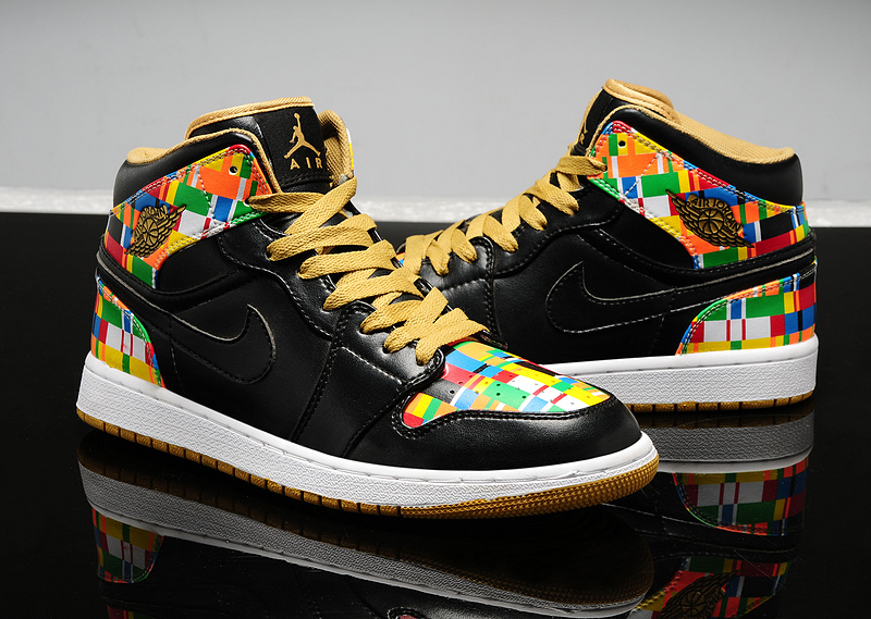 Air Jordan Women Shoes Black/Yellow/ Online